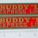 Pair Buddy L Express Line Truck Replacement Stickers Main Image