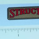 Structo Pre-War Metallic Gold/Red Logo Sticker Main Image
