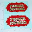 Pair Marx Pioneer Express Ride On Locomotive Stickers Main Image