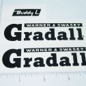 Buddy L Gradall Construction Vehicle Sticker Set Main Image