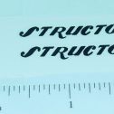 Pair Structo Black Word Door Stickers Main Image