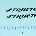 Pair Structo Black Word Door Stickers Main Image