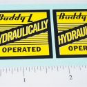 Pair Buddy L Hyd Operated Yel/Bk Dump Truck Stickers Main Image