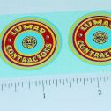 Pair Marx Lumar Contractors 1.25" Round Stickers Main Image