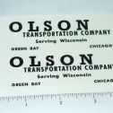 Pair Tootsietoy Olson Transportation Company Semi Truck Stickers Main Image