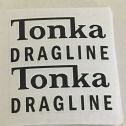 Pair Tonka 1962 Dragline Construction Vehicle Replacement Sticker Set Main Image