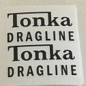 Pair Tonka 1962 Dragline Construction Vehicle Replacement Sticker Set Main Image