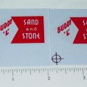 Pair Buddy L Sand & Stone (red) Dump Truck Stickers Main Image