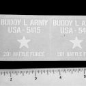 Pair Buddy L Army 201 Battle Force Truck Stickers Alternate View 1
