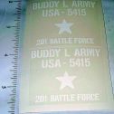 Pair Buddy L Army 201 Battle Force Truck Stickers Main Image