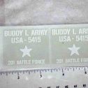 Pair Buddy L Army 201 Battle Force Truck Stickers Alternate View 2
