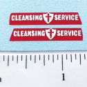 Pair Matchbox Dennis Refuse Truck Replacement Stickers Main Image