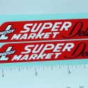 Pair Buddy L Super Market Delivery Truck Stickers Main Image