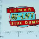 Marx Lumar High Lift Side Dump Vehicle Sticker Main Image