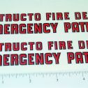 Pair Structo Fire Department Emergency Van Stickers Main Image