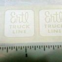 Pair Ertl Truck Lines White Replacement Stickers ET-022W Main Image