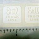 Pair Ertl Truck Lines White Replacement Stickers ET-022W Main Image