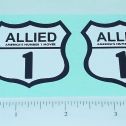 Pair Tonka Allied Van Lines #1 Badge Sticker Main Image