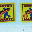 Pair Marx Motor Market Delivery Truck Stickers Main Image
