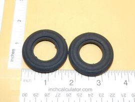 Pair Of Ertl Toy Tractor Rubber 1:16 Scale Tires Replacement Part