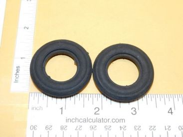 Pair Of Ertl Toy Tractor Rubber 1:16 Scale Tires Replacement Part Main Image