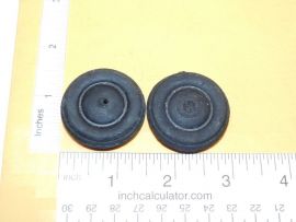 Pair Of Slik Toy Tractor Rubber Front Tires Replacement Part
