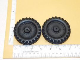 Pair Of Slik Toy Tractor Rubber Rear Tires Replacement Part