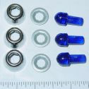 Tonka Set of 3 Replacement Blue Flasher w/Bezel Toy Part Main Image