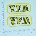 Pair Marx VFD Fire Department Truck Stickers Main Image