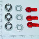 Tonka Set of 3 Replacement Red Flasher w/Bezel Toy Parts Main Image