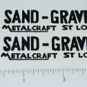 Pair Black Metalcraft Sand and Gravel Dump Truck Stickers Main Image