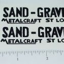 Pair Metalcraft Sand and Gravel Dump Truck Stickers Main Image