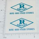 Pair Metalcraft Rite-Way Grocers Stake Delivery Truck Stickers Main Image