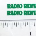 Pair Matchbox TV Service Van Radio Rentals Stickers Main Image