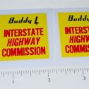 Pair Buddy L Interstate Highway Commission Stickers Main Image