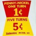 Northwestern Model 60 Penny/Nickel Sticker Main Image