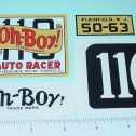 Kiddie Toy Co. Oh Boy #110 Racer Sticker Set Main Image