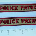 Pair Structo Pre-War Police Patrol Truck Stickers Main Image