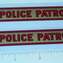 Pair Structo Pre-War Police Patrol Truck Stickers Main Image
