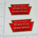 Pair Keystone COE Ride Em Dump Truck Sticker Set Main Image