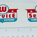 Pair Wyandotte Service Wrecker Tow Truck Stickers Main Image
