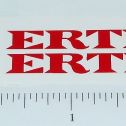 Pair Ertl International Fleetstar Red Logo Stickers ET-018R Main Image