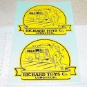 Pair Richard Toys Ride On Milk Truck Stickers Main Image