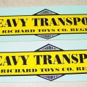 Pair Vintage Richard Heavy Transport Trailer Stickers Main Image