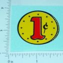 1c Yellow Coin Generic Vending Machine Sticker Main Image