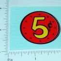 5c Red Coin Generic Vending Machine Sticker Main Image