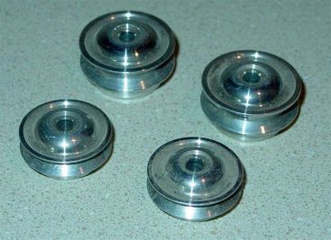 Set 4 Cox Thimble Drome Champ Polished Aluminum Wheels Main Image