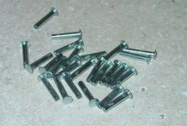 25 Semi Tubular 1/8" by 5/8" Tonka Rivets