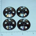 Set of 4 Zinc Plated Tonka Round Hole Hubcap Toy Parts Main Image