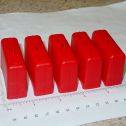 Set of 5 Tonka Red Airport Tug Suitcase/Luggage Replacement Toy Part Main Image